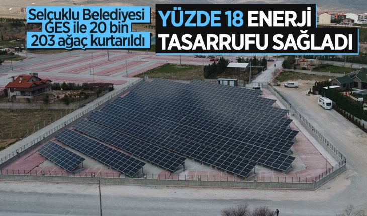 Selçuklu Belediyesi GES ile 20 bin 203 ağaç kurtarıldı