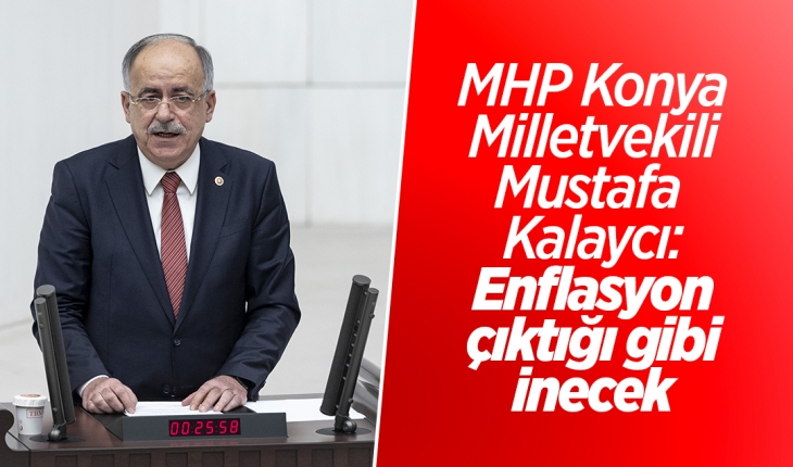 MHP Konya Milletvekili Mustafa Kalaycı: Enflasyon çıktığı gibi inecek